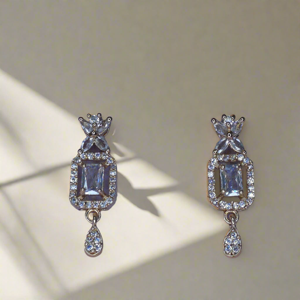 Lunaa Luxe “Regalia Drops” Crystal Dangler Earrings